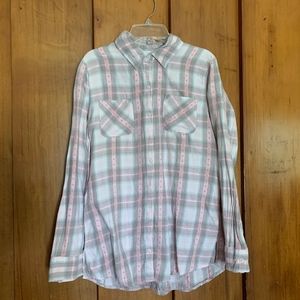 Justice Lightweight Long Sleeve Flannel
